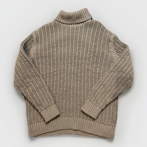 Old Navy Green Turtleneck Knit Sweater Women's Size Large Cotton Blend Pullover